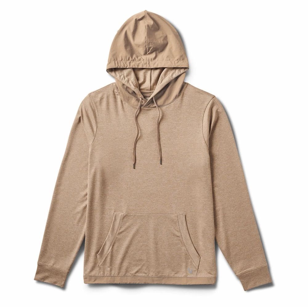 Vuori Sunday Element Hoodie Camel Heather size Large